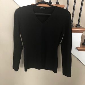 New, Black Cashmere Ann Taylor V neck